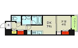 セイワパレス本町東 1DKの間取図画像