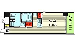 グレンパーク京橋 ワンルームの間取図画像