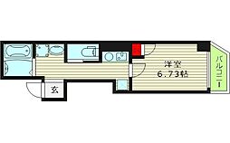 Urban Hills 東小橋 1Kの間取図画像