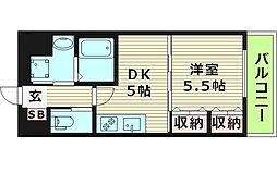 CITYSPIRE鶴見 1DKの間取図画像