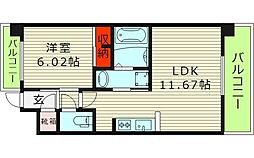 THEPHOERME城北公園 1LDKの間取図画像
