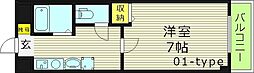 セリシール関目 1Kの間取図画像