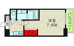 ジアコスモ大阪城南2 1Kの間取図画像
