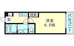 SWISS京橋 1Kの間取図画像