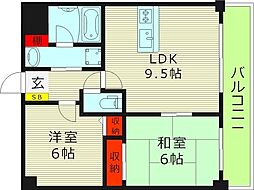 メゾン寿清水 2LDKの間取図画像