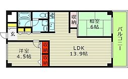 ネオコーポ大阪城公園2号館 2LDKの間取図画像