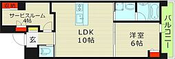 T・missionINCRYSTALOSAKA 1LDKの間取図画像
