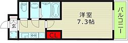 S-RESIDENCE都島Elegant 1Kの間取図画像