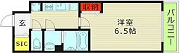 プレサンス桜ノ宮イーサリアル 1Kの間取図画像