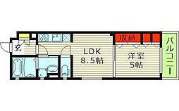 ラモーナ焼野I 1LDKの間取図画像