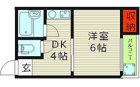 グリーンブリッジB棟  ｜ 大阪府大阪市東成区中本３丁目（賃貸マンション1DK・4階・25.00㎡） その2