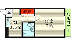 千寿シーク3 1DKの間取図画像