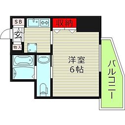 WORLDEYE大阪城EASTADVANCE 1Kの間取図画像