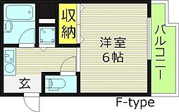 片町コート 1Kの間取図画像