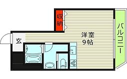 パーク・ヴェール新森 ワンルームの間取図画像