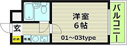 シャルムメゾン千林大宮 1Kの間取図画像