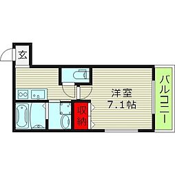 フジパレス緑I番館 1Kの間取図画像