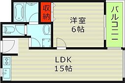 メゾンドノブレ 1LDKの間取図画像