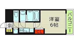 プレサンス京橋GREEN YARDレアルテ 1LDKの間取図画像