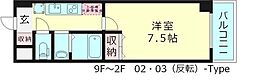 セリーン都島 1Kの間取図画像