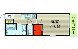 L-BASE徳庵駅前 1Kの間取図画像