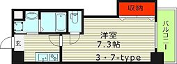 Uresidence京橋 1Kの間取図画像