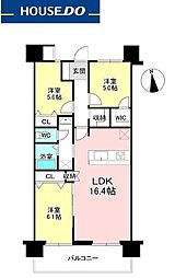グランドハイツ上田中央 3LDKの間取図画像