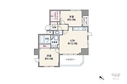 N.E.レジデンス 2LDKの間取図画像