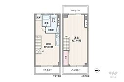 第2メゾン北梅田 1LDKの間取図画像