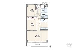 日商岩井菫橋ハイツ 2LDKの間取図画像