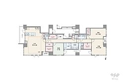 ザ・パークハウス梅田タワー 3LDKの間取図画像