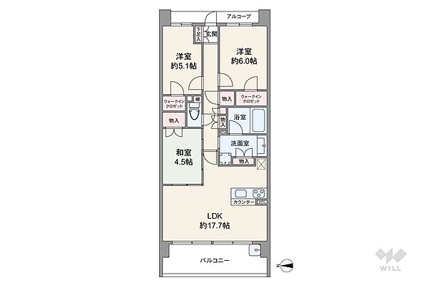 間取りを拡大表示