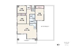 プレシオ野江 3LDKの間取り