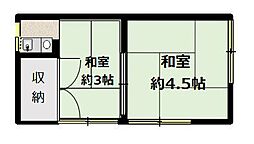大和荘別館 2階2Kの間取り