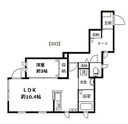 Ｐｏｎｏ　Ｆｌａｔ（ポノフラット） 1階1LDKの間取り