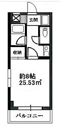 グラン・フォルム青葉台 1Kの間取図画像