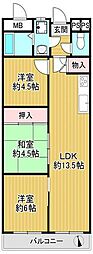 新大阪第一ハイツビル 4LDKの間取図画像