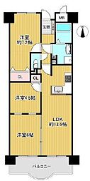 ファミールハイツ城東A棟 3LDKの間取図画像