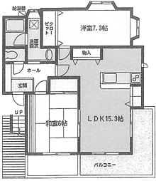 本町壱号館 2LDKの間取図画像