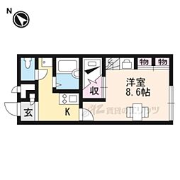 レオパレスコンフォート 1Kの間取図画像