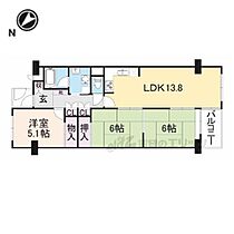 大阪府枚方市楠葉花園町（賃貸マンション3LDK・2階・73.99㎡） その1