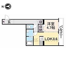 シャーメゾン富雄 203 ｜ 奈良県奈良市富雄北１丁目（賃貸マンション1LDK・2階・33.25㎡） その2