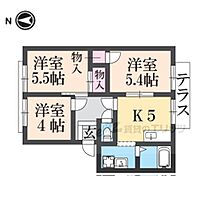 グリーンライフ平城Ｃ 103 ｜ 奈良県奈良市中山町（賃貸アパート2LDK・1階・46.00㎡） その2