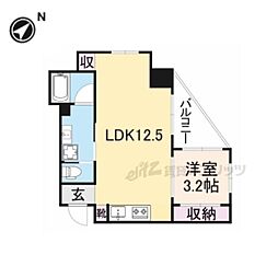 ピコットVII 5階1LDKの間取り