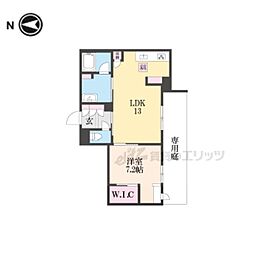 シャーメゾン　レソール 1階1LDKの間取り