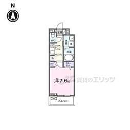 トレミー御領 2階1Kの間取り