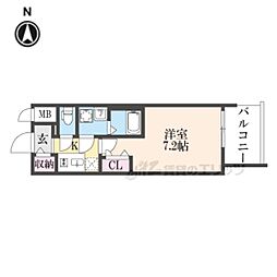 Osaka Metro中央線 長田駅 徒歩10分の賃貸マンション 11階1Kの間取り