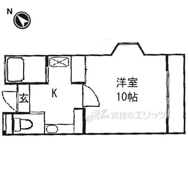 大阪府枚方市船橋本町１丁目(賃貸マンション1K・3階・26.00㎡)の写真 その2