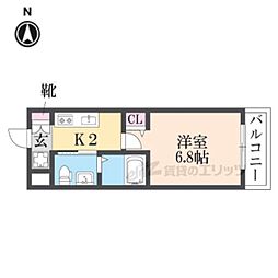 M’プラザ小阪駅前 9階1Kの間取り