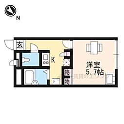 Osaka Metro中央線 長田駅 徒歩11分の賃貸アパート 2階1Kの間取り